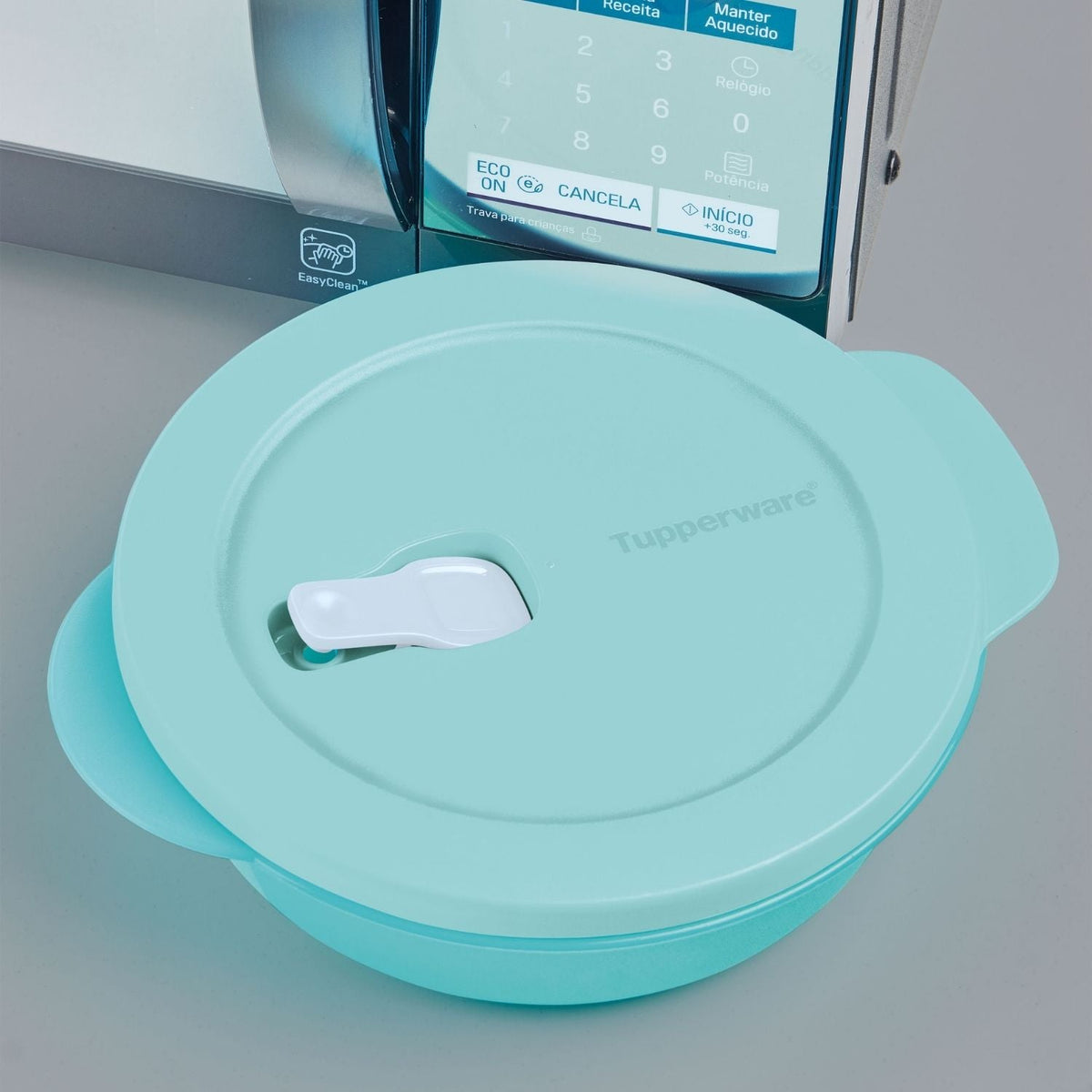 Pote para Micro-Ondas Tupperware Cristalwave Geração II 1L Aquamarine