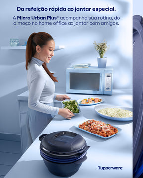 Panela para Micro-Ondas Micro Urban Plus Tupperware 3L Mar Profundo