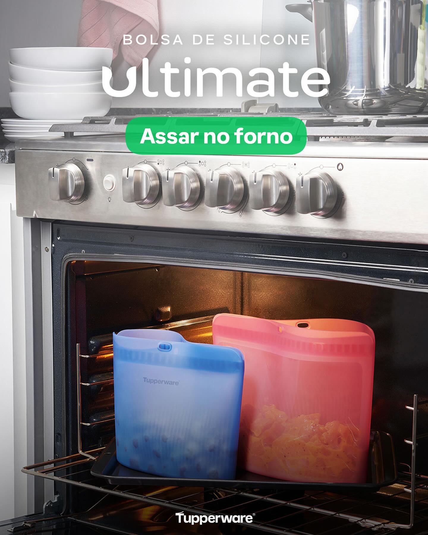 Saco de Silicone Multiuso GG Ultimate Tupperware Vermelho 2,9L