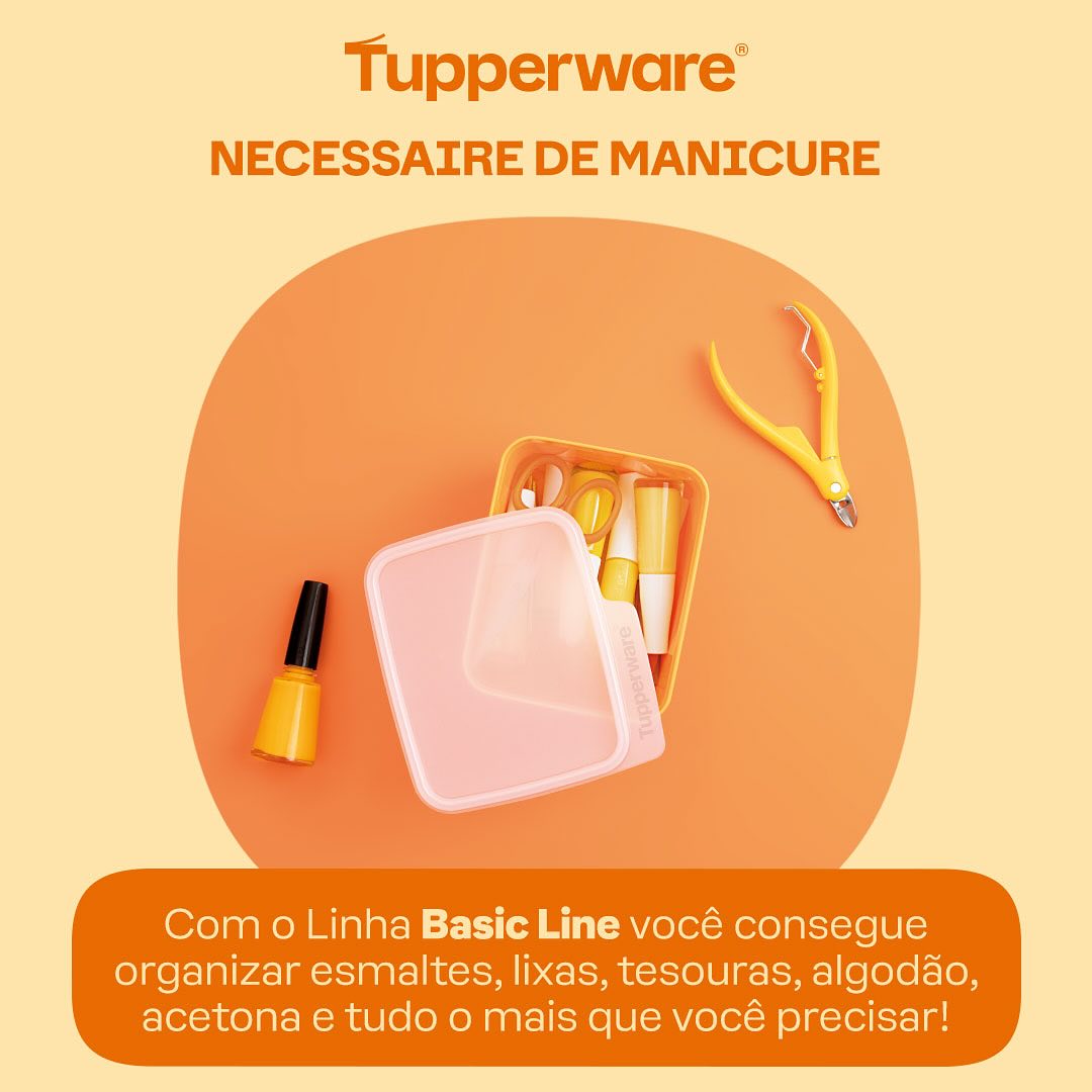 Pote Hermético Basic Line Tupperware 500ml Laranja