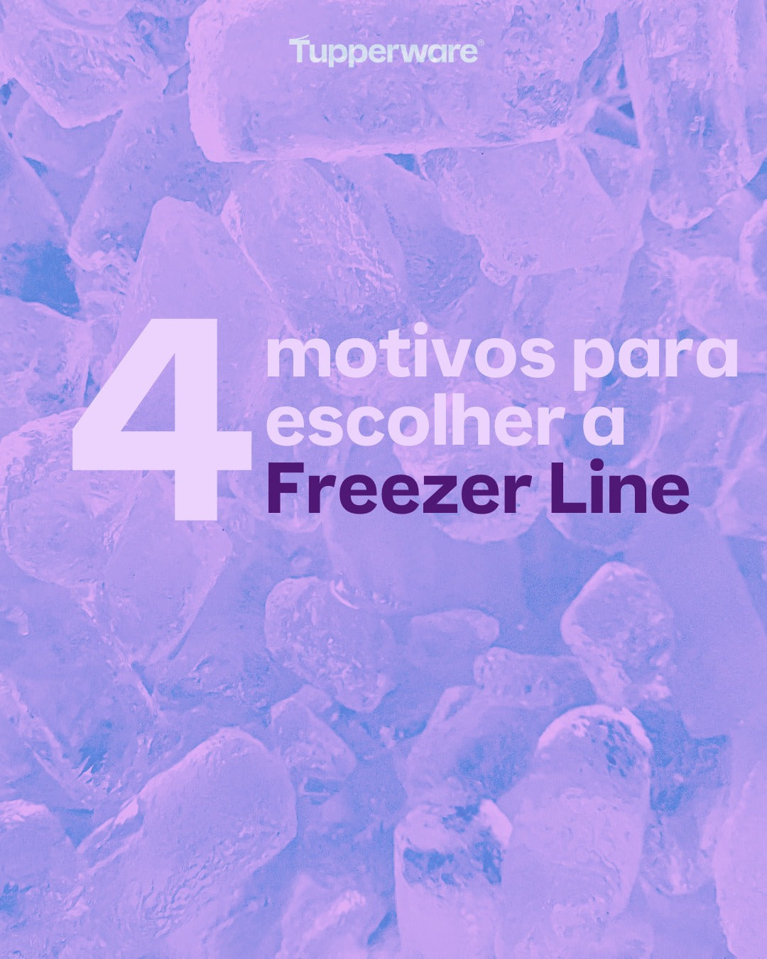 Pote Hermético para Congelamento Tupperware Freezer Line Roxo Ametista 2,5L