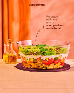Tigela Clear Tupperware 2,4L Merlot