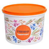 Pote para alimentos Tupper Caixa Farinha Tupperware Floral 1,8Kg