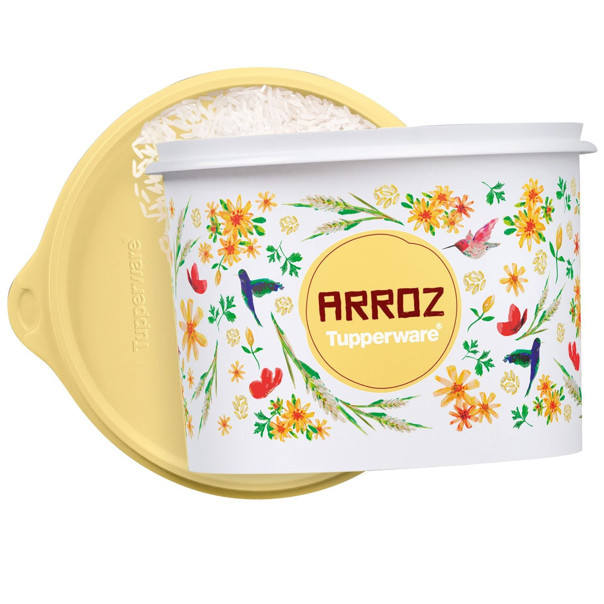 Pote para alimentos Tupper Caixa Arroz Tupperware 2kg Floral