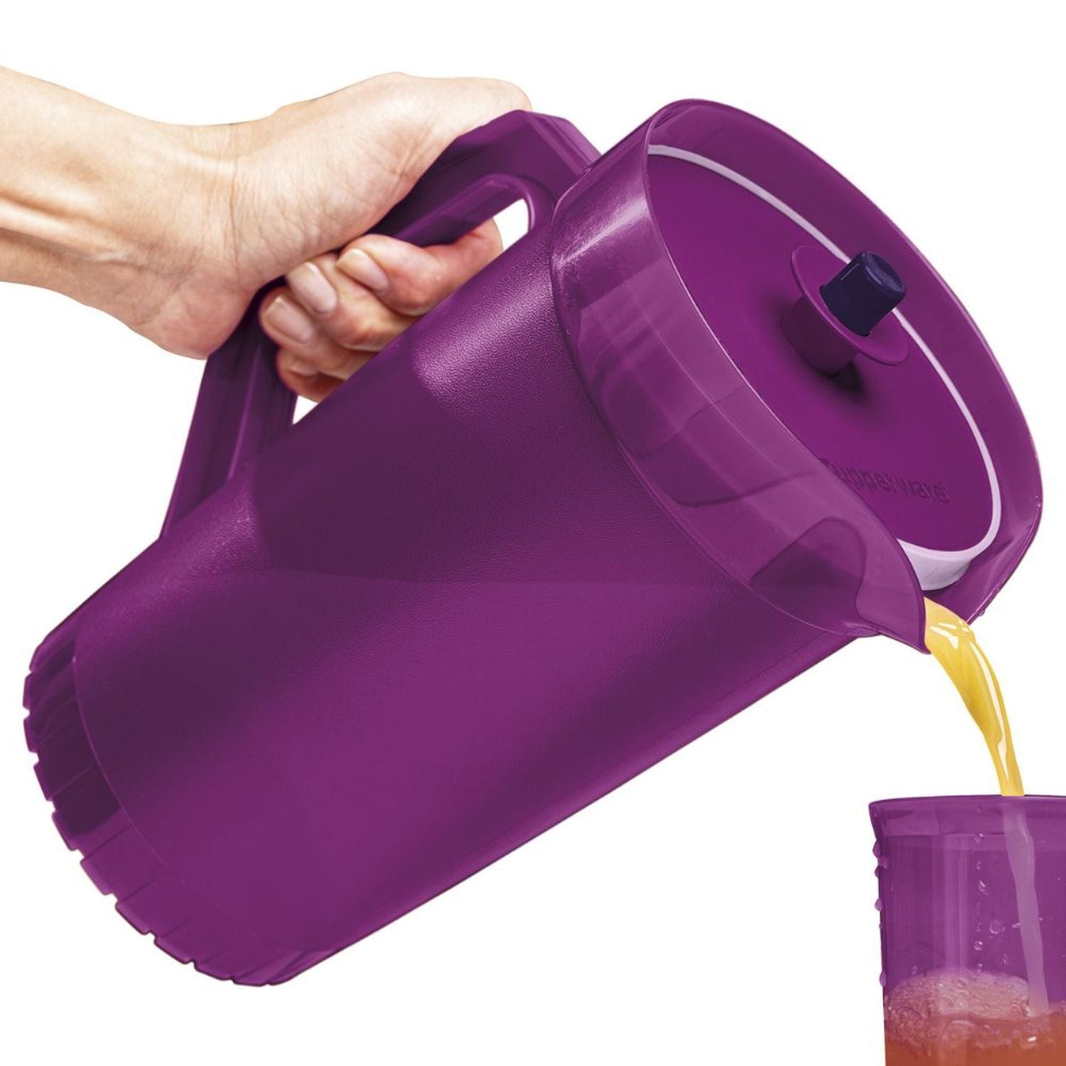 Jarra com Tampa Hermética Tupperware 2L Berinjela