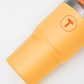 Copo Térmico Big T Com Canudo Tupperware Amarelo com Laranja 630ml