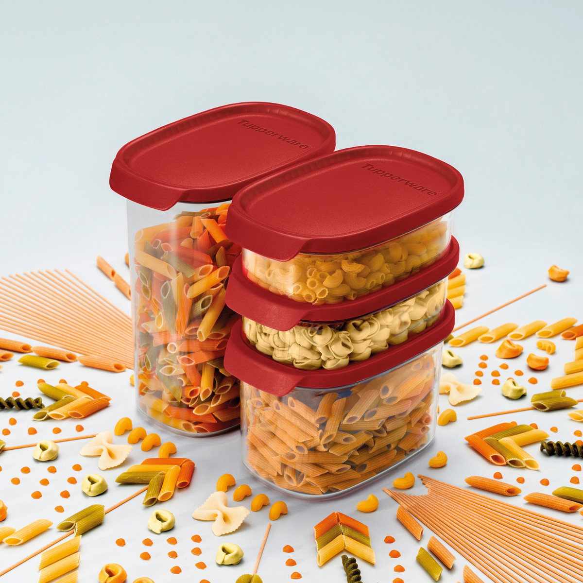 Pote Hermético Ultra Clear Tupperware 2,2L Vermelho