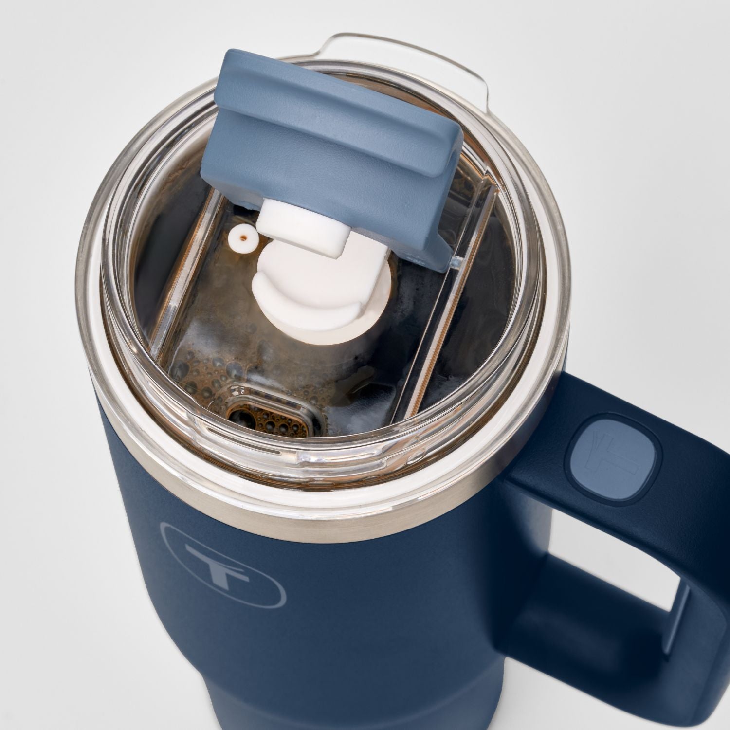 Copo Térmico Big T Com Canudo Tupperware Azul 1,1L