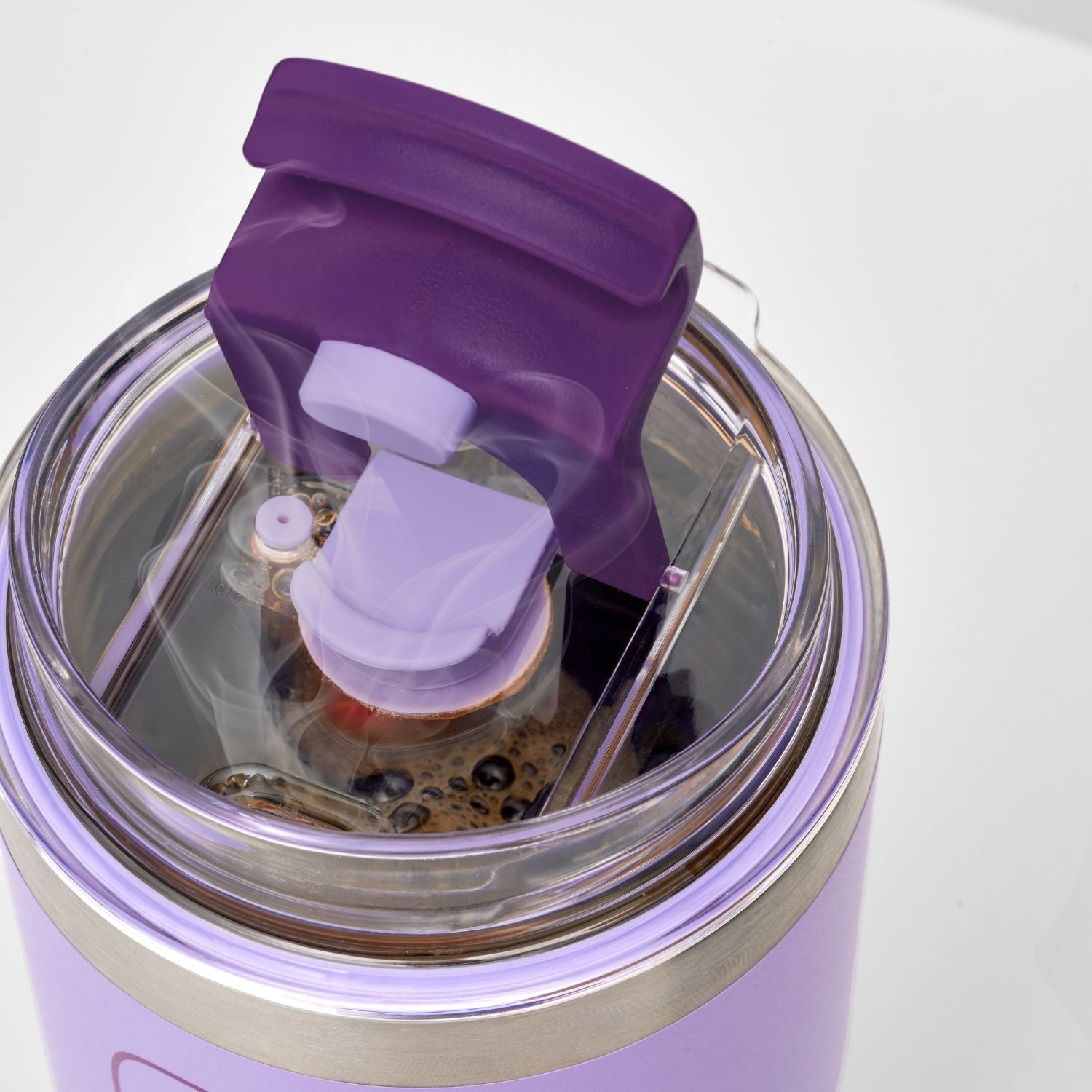 Copo Térmico Big T Com Canudo Tupperware Lilás 630ml