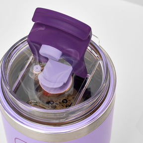 Copo Térmico Big T Com Canudo Tupperware Lilás 630ml