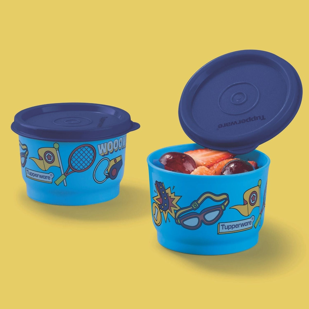 Pote Infantil Tupperware Hora do Jogo Azul 140ml