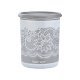 Pote Hermético Instantânea Mágica Brilho de Renda Tupperware 1,3L Prata