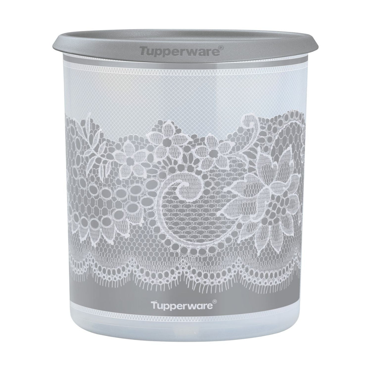 Pote Hermético Instantânea Mágica Brilho de Renda Tupperware 4,2L Prata