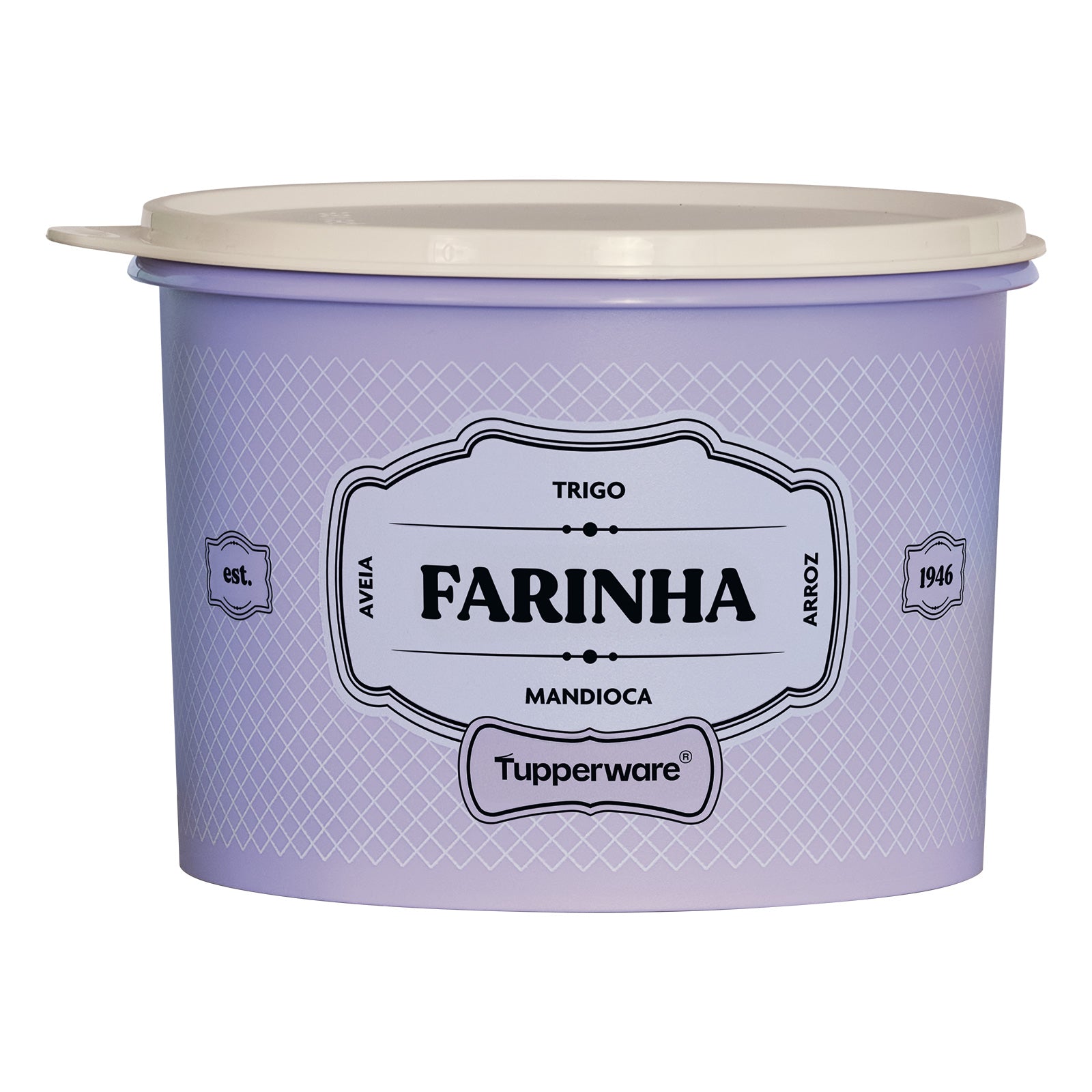 Pote de Farinha de Trigo Tupperware Essences Lilás 1,8kg
