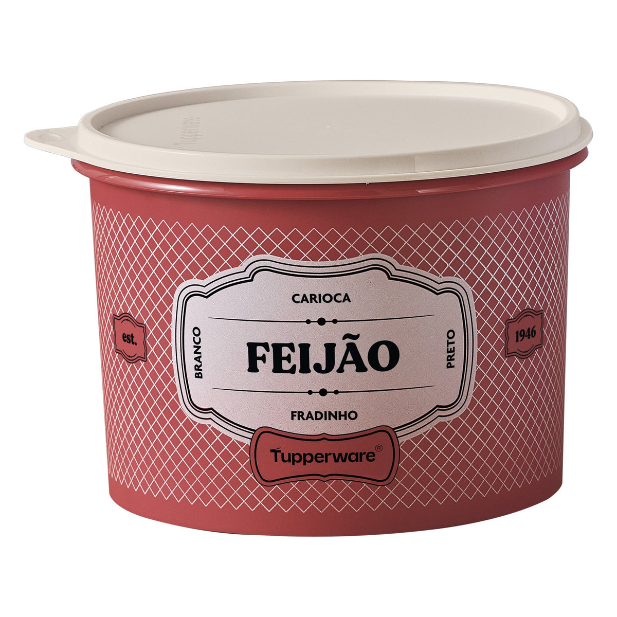 Pote de Feijão Tupperware Essences Vermelho 2kg