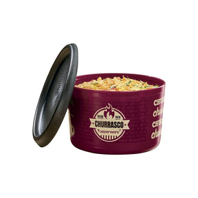 Pote Hermético Mini Instantânea Mágica Tupperware Sabor na Brasa Churrasco 575ml Vinho