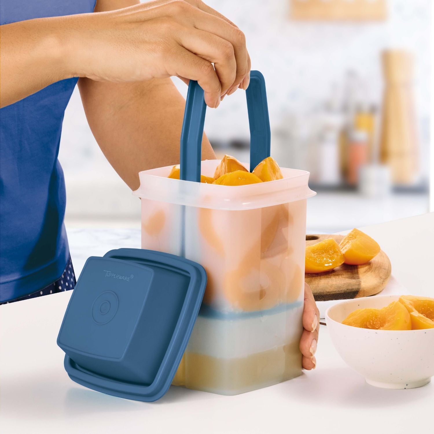 Escorredor Serve e Conserva Tupperware  Azul 1,2L
