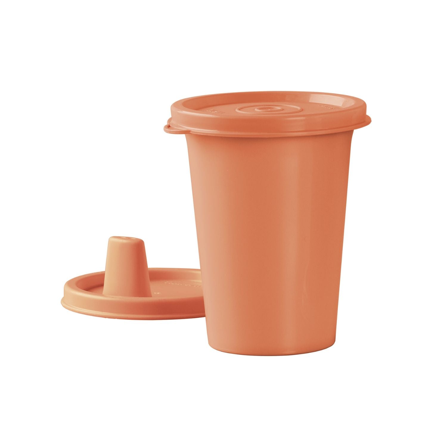 Copo Infantil Com Bico e Tampa Tupperware 225ml Laranja