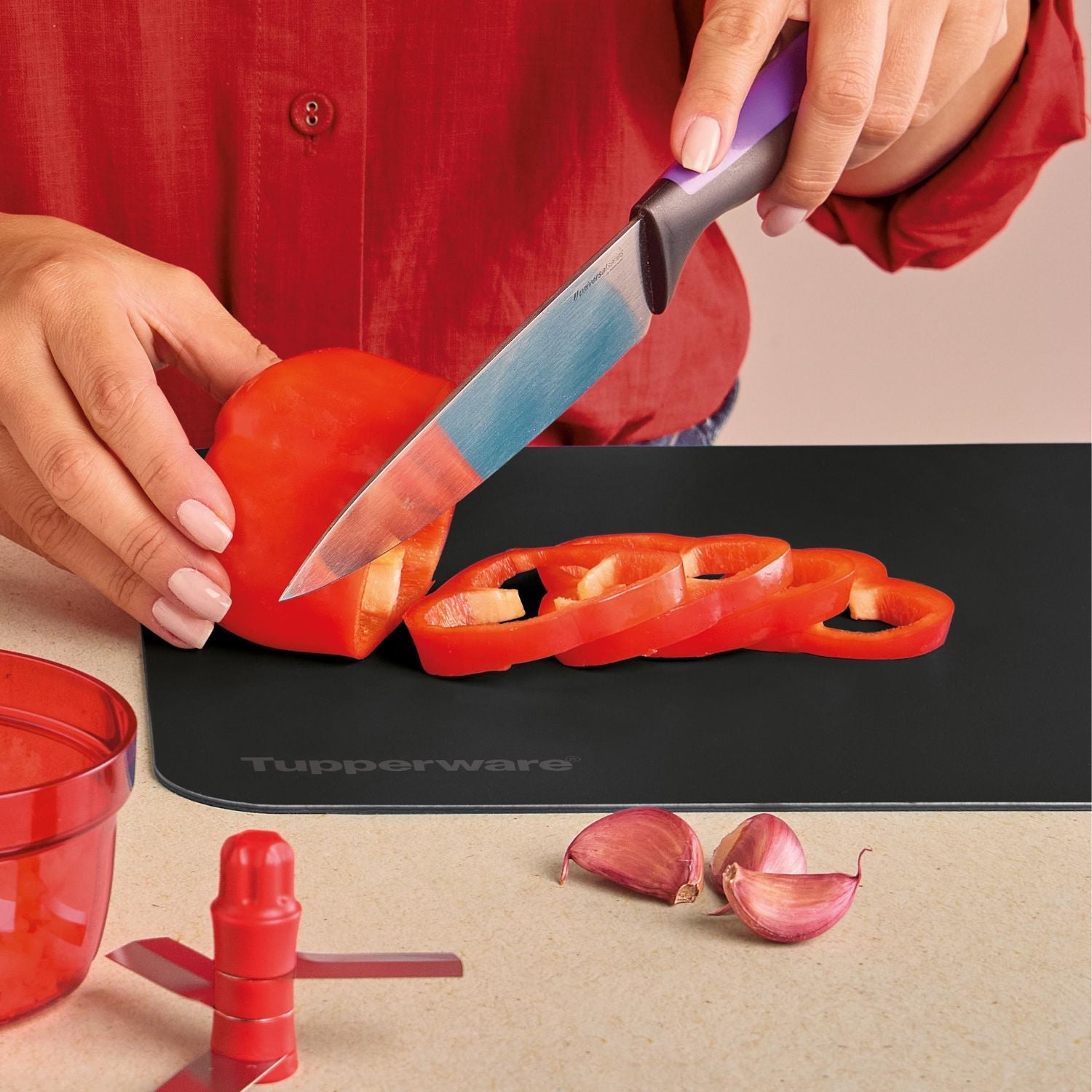 Tábua de Corte Flexível Tupperware Preta