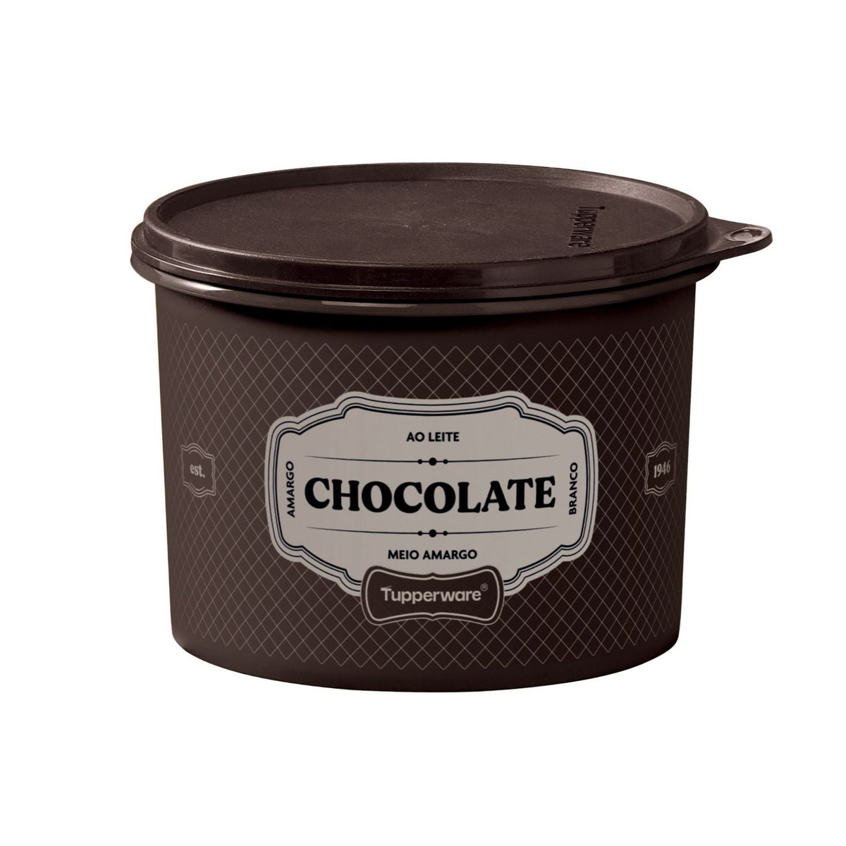 Tupper Caixa Chocolate Tupperware Essences 1,3Kg Marrom