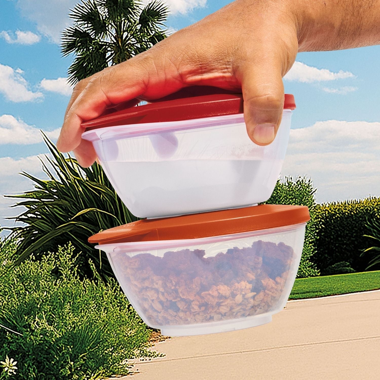 Pote Tupperware Style 425ml Carmim