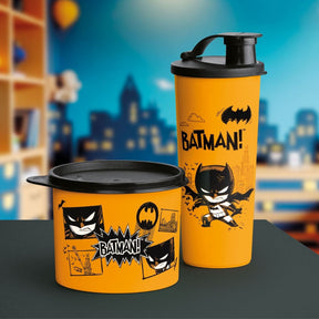 Copo Infantil Tupperware Com Bico Batman Kids 470ml Amarelo