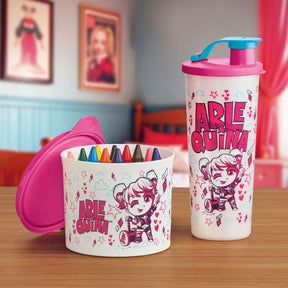 Pote Tupperware Tupper Redondinha Arlequina Kids 500ml Branco