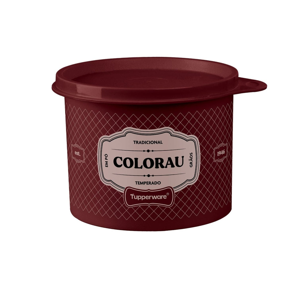 Pote Tupper Redondinha Tupperware Colorau Essences 350g Vinho